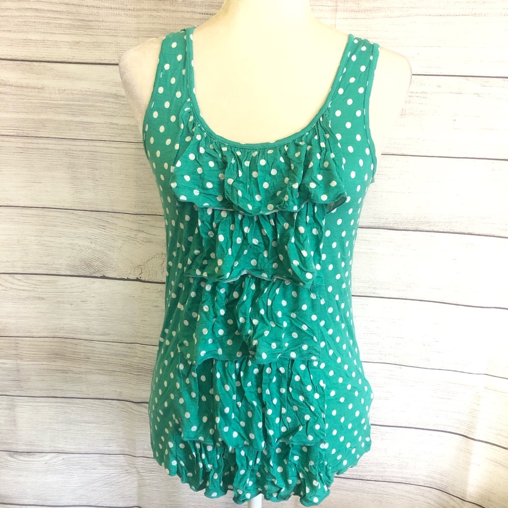 Forever 21 | Ruffle Polka Dot Tank
